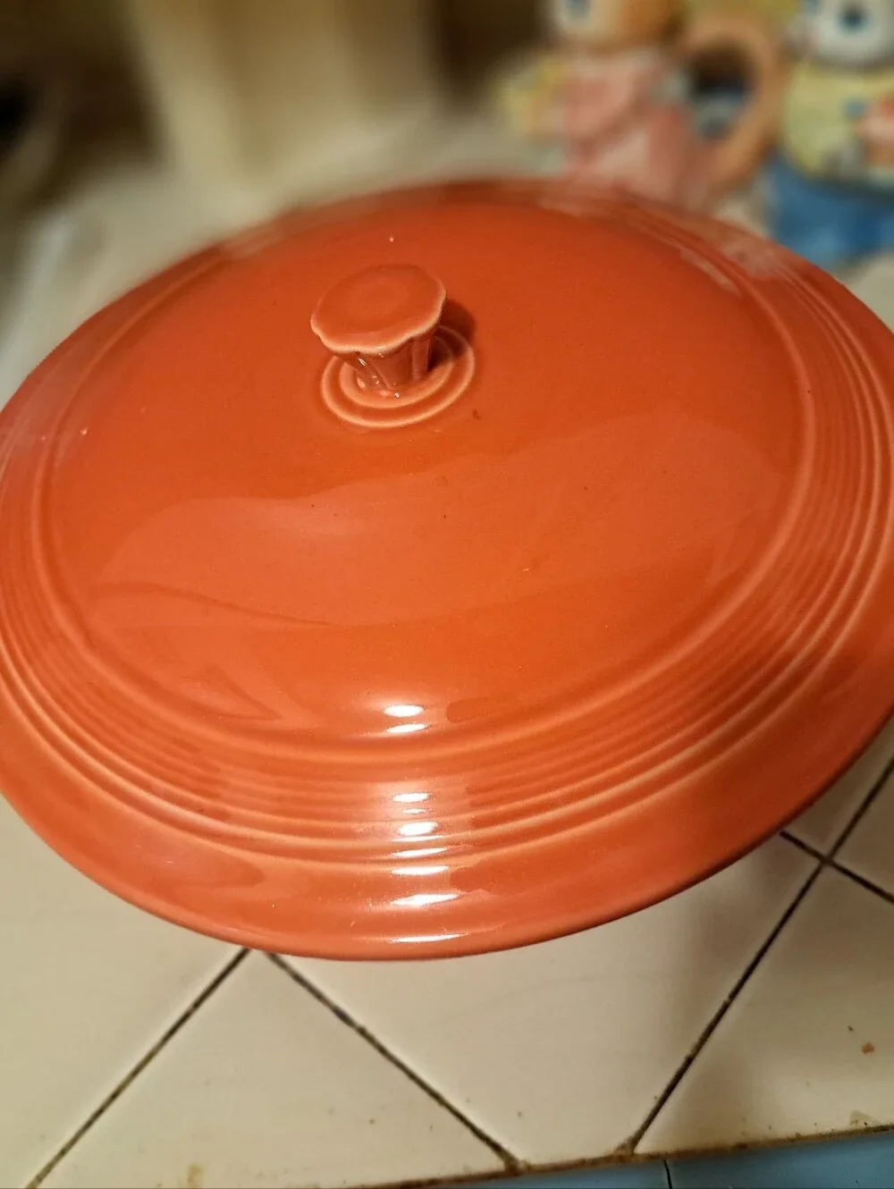 Vintage Fiesta Fiestaware Casserole Dish w Lid Homer Laughlin Ceramic Paprika